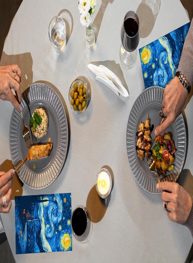 JarThenaAMCS مناديل جارثينا إيه إم سي إس، 100 قطعة، بتصميم ليلة مرصعة بالنجوم، مناديل ورقية للاستخدام مرة واحدة، مثالية للحمام، وأعياد الميلاد، والحفلات، وتزيين الطاولات. - Image 5